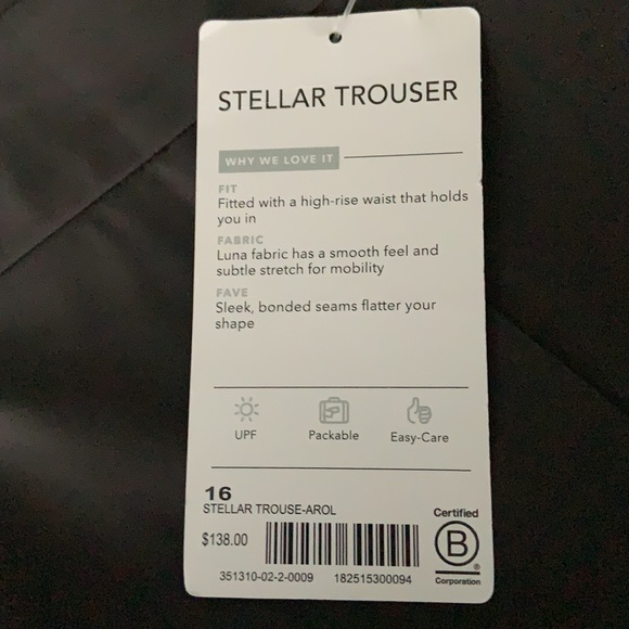 ATHLETA Stellar Trouser Arbor Olive Travel NWT - Picture 4 of 4